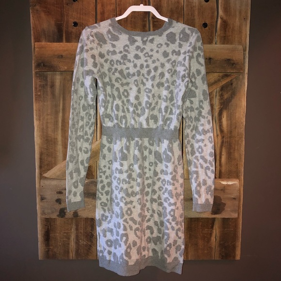 Animal Print Sweater Dress - Picture 2 of 2